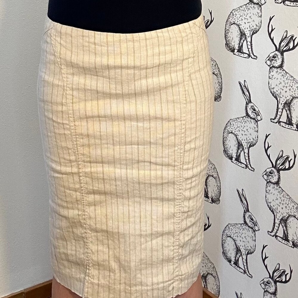 Women's Bebe Pin Stripe Pencil Skirt Sz4/6
